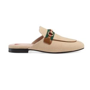 Gucci Princetown Canvas Slippers/Loafers
